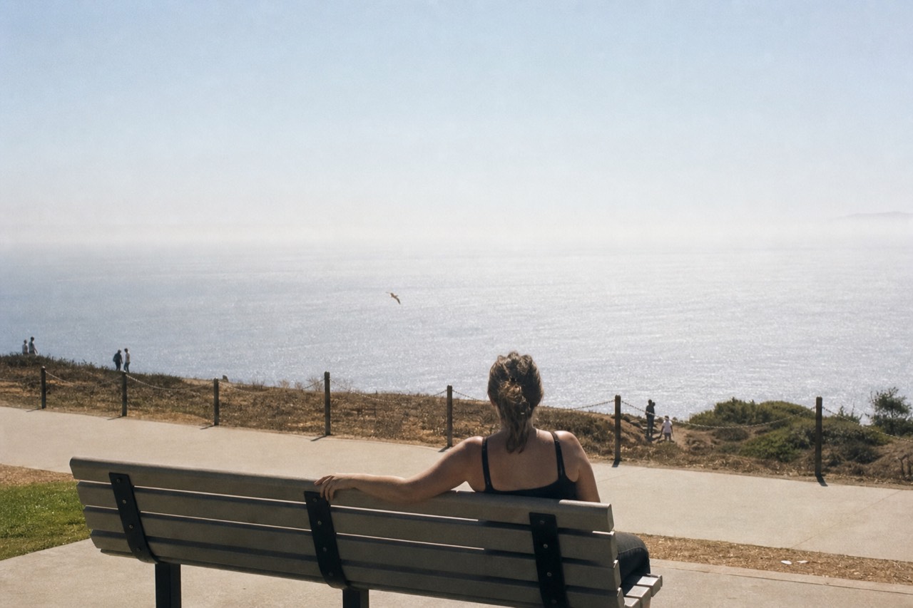 Open ocean horizon off San Diego at midday, no text, no logos, no people.